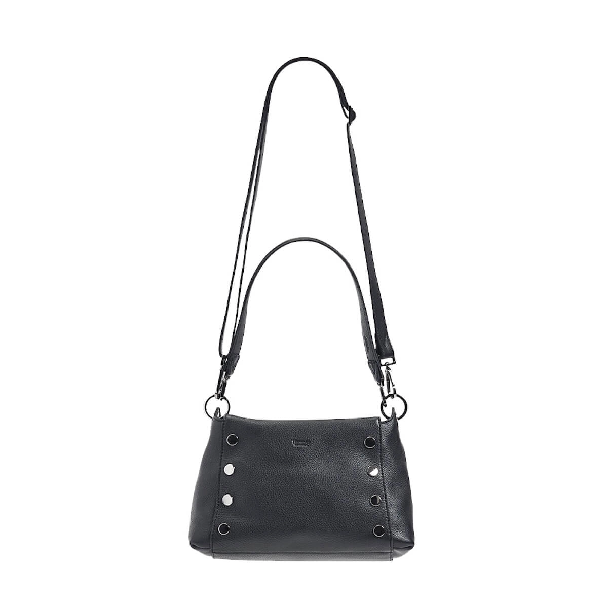 Hammitt Bryant Med Leather Shoulder Bag Black/Gunmetal
