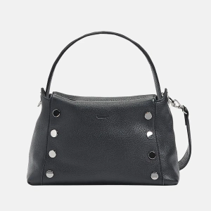 Hammitt Bryant Med Leather Shoulder Bag Black/Gunmetal