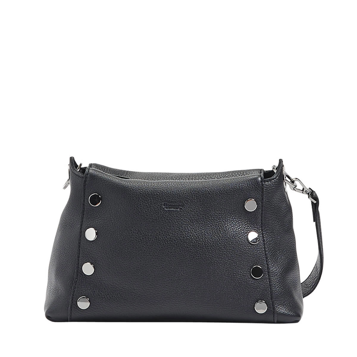 Hammitt Bryant Med Leather Shoulder Bag Black/Gunmetal