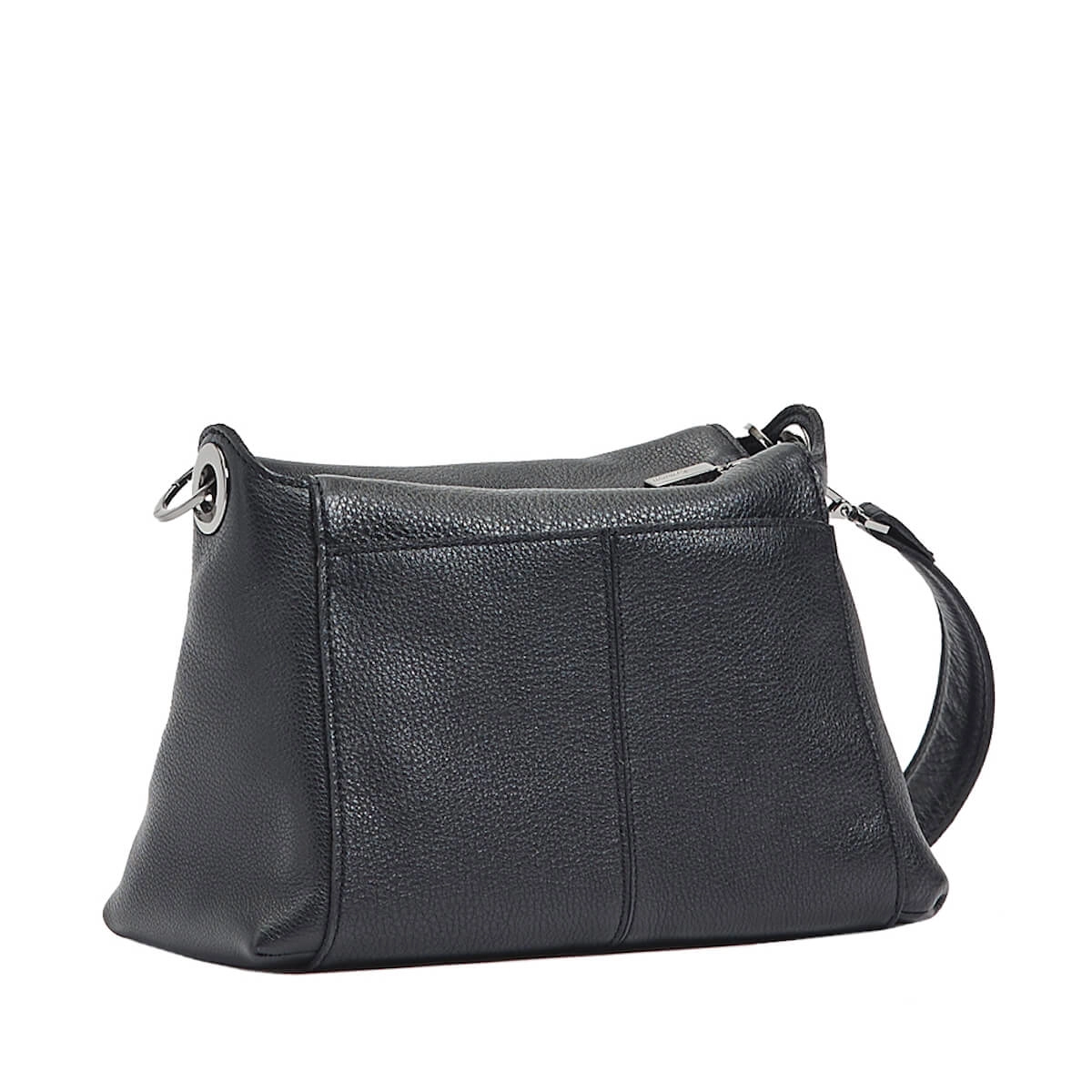 Hammitt Bryant Med Leather Shoulder Bag Black/Gunmetal