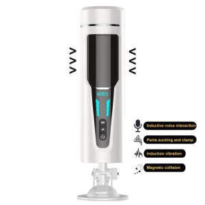 Hands Free Male Masturbator Cup Real 4D Artificial Vagina Pussy Penis Sucking Strong Vibrator for Men