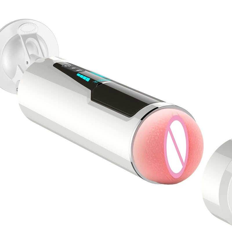Hands Free Male Masturbator Cup Real 4D Artificial Vagina Pussy Penis Sucking Strong Vibrator for Men