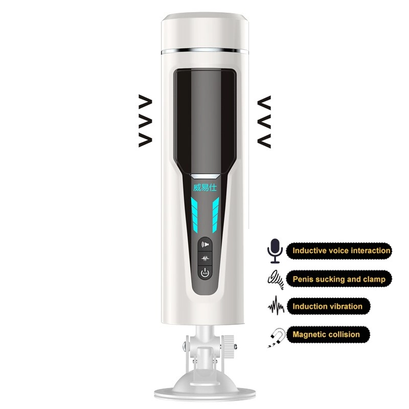 Hands Free Male Masturbator Cup Real 4D Artificial Vagina Pussy Penis Sucking Strong Vibrator for Men