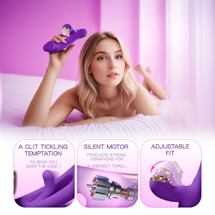 Innovative Flapping G spot Vibrator with Replaceable Silicone Sleeves for Tapping, Tickling & Licking Function