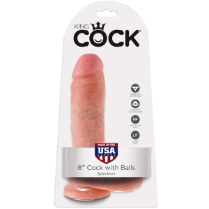 King Cock 8 Cock with Balls - Flesh