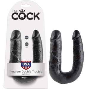 King Cock U-Shaped Medium Double Trouble - Black