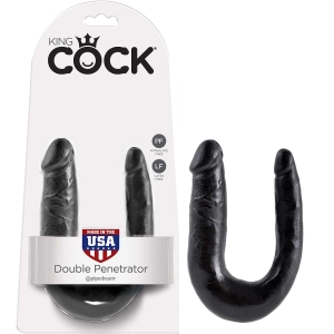 King Cock U-Shaped Small Double Trouble - Black