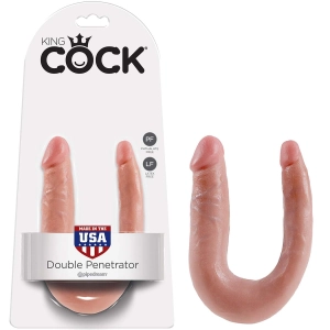 King Cock U-Shaped Small Double Trouble - Flesh