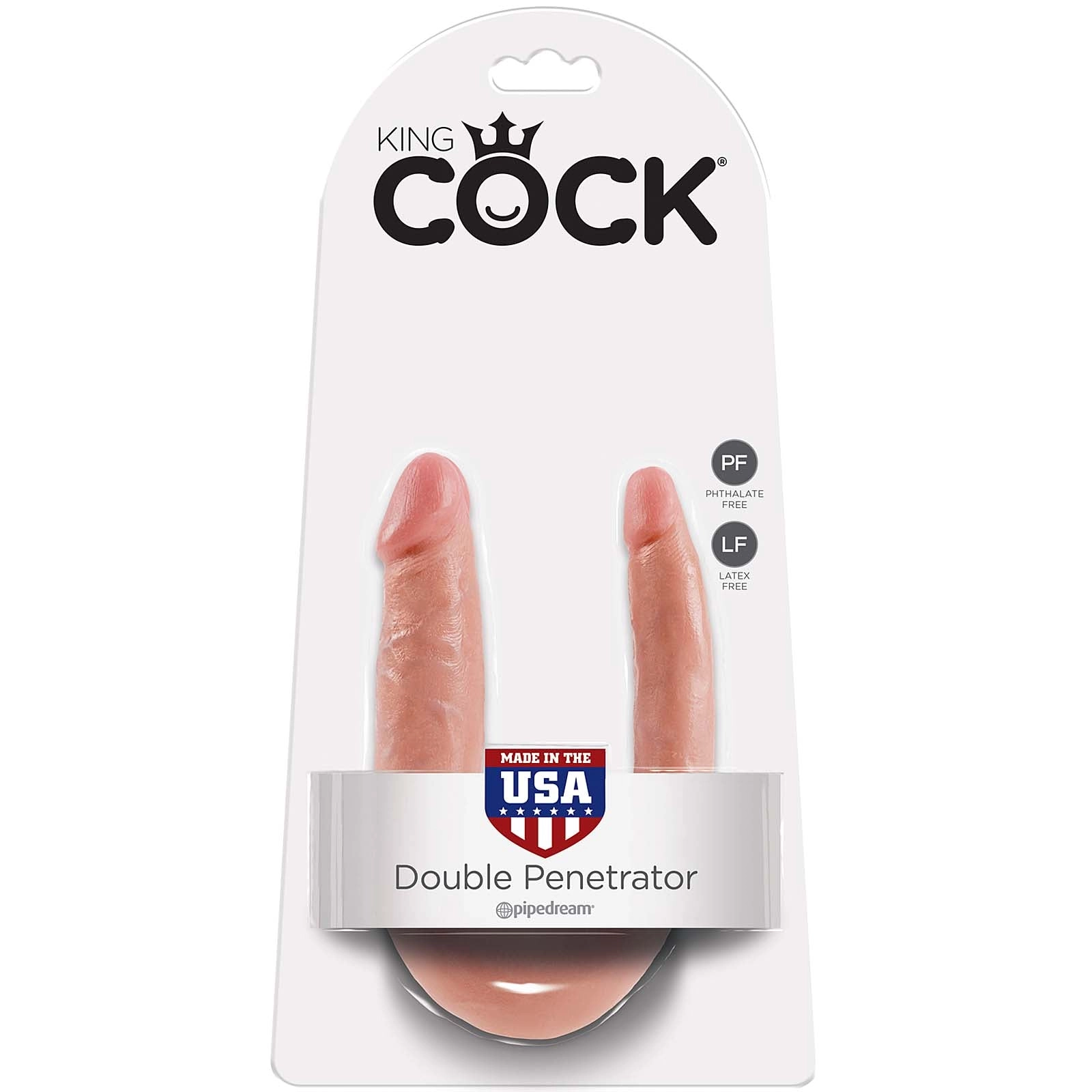 King Cock U-Shaped Small Double Trouble - Flesh