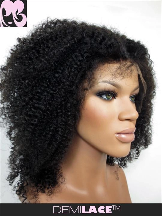 LACE FRONT WIG: Kiki Afro Kinky Curly Indian Remy