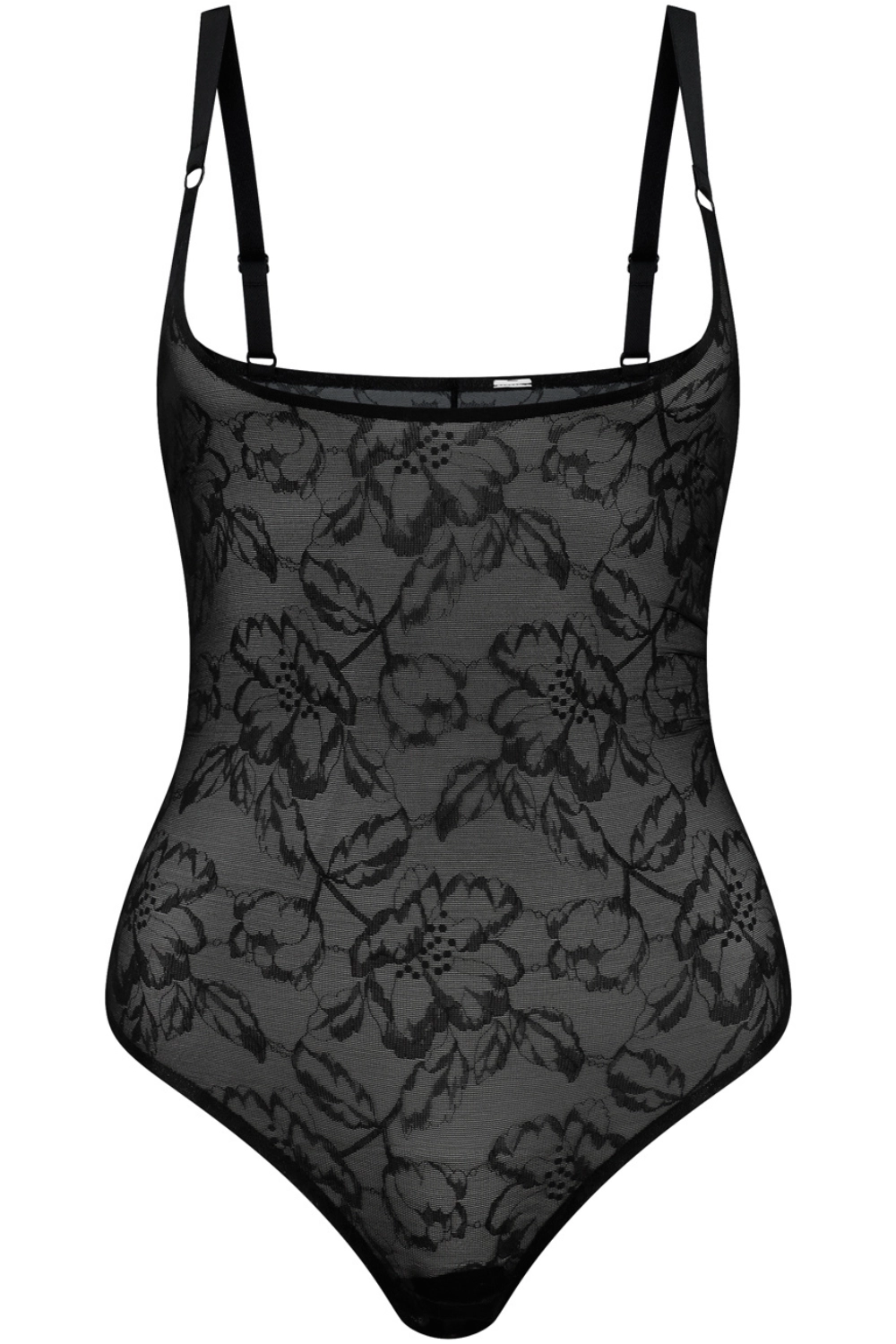 Lacy Open Bust Thong Bodysuit