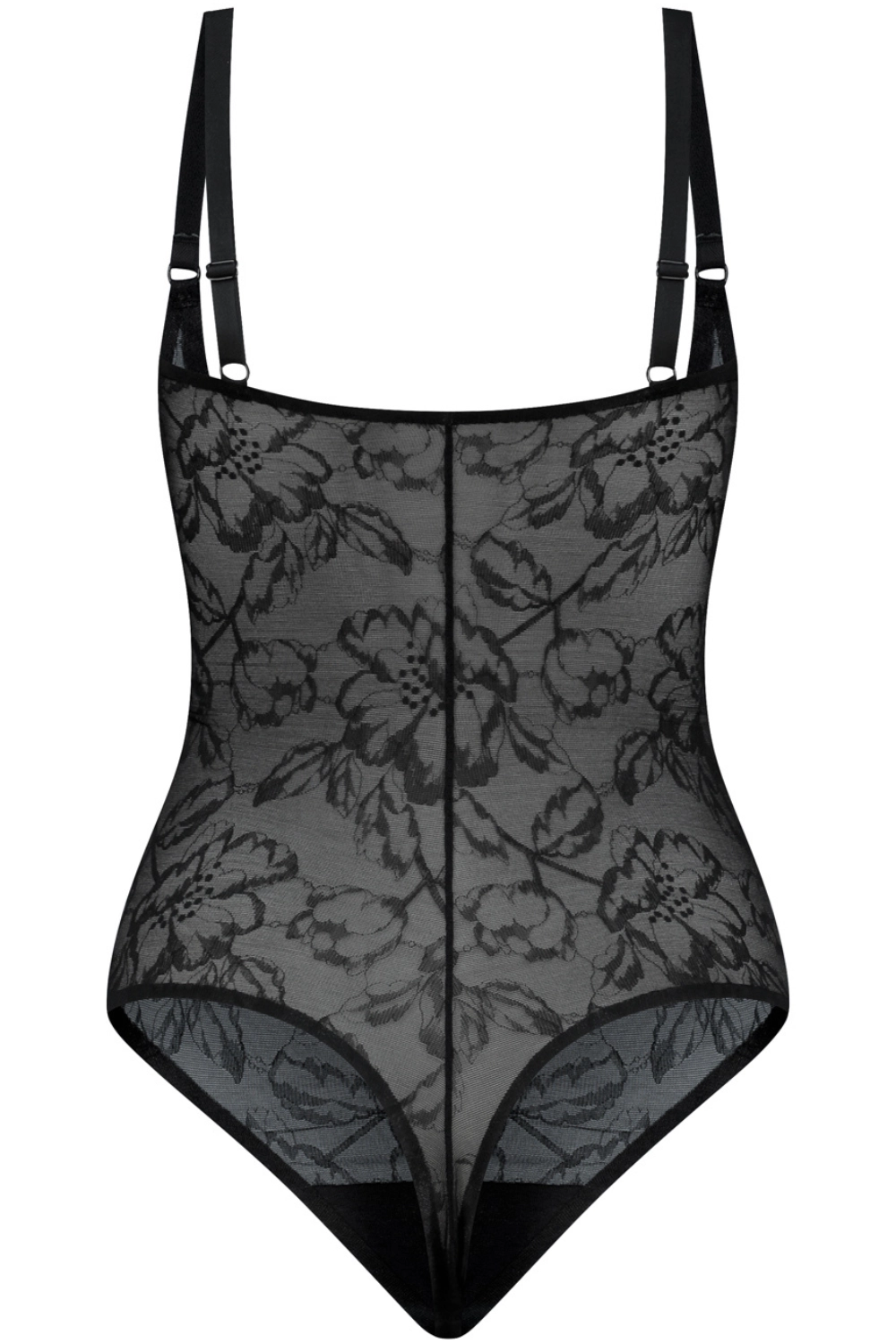Lacy Open Bust Thong Bodysuit