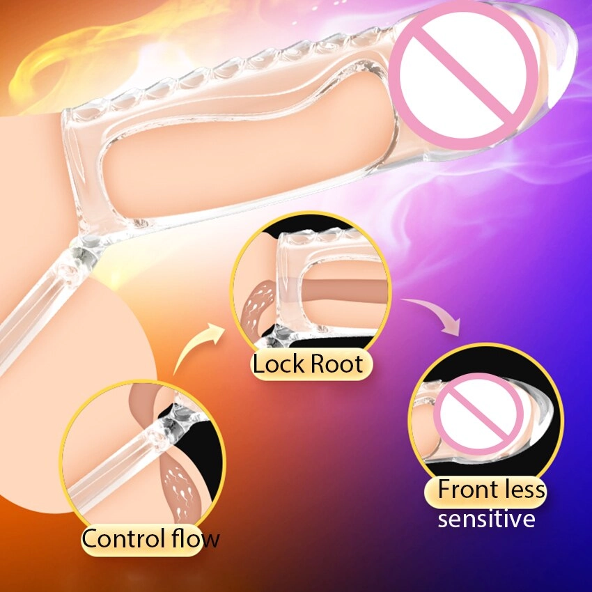 Leten Penis Sleeve Extender Penis Ring Cock Enlargement Extension Condom
