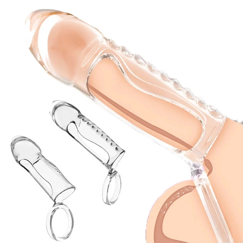 Leten Penis Sleeve Extender Penis Ring Cock Enlargement Extension Condom