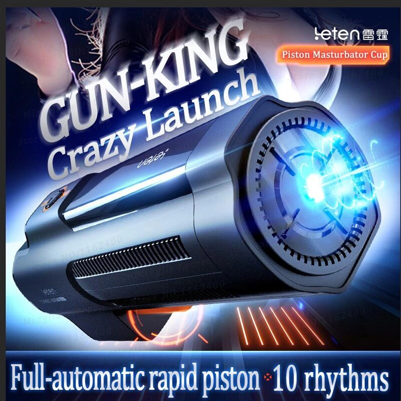 Leten TURBO Male Masturbator Cup Real 30mm High-Speed Piston Telescopic Vagina Pocket Sex Toys for Men