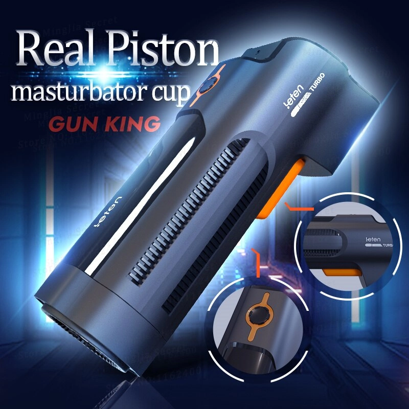 Leten TURBO Male Masturbator Cup Real 30mm High-Speed Piston Telescopic Vagina Pocket Sex Toys for Men
