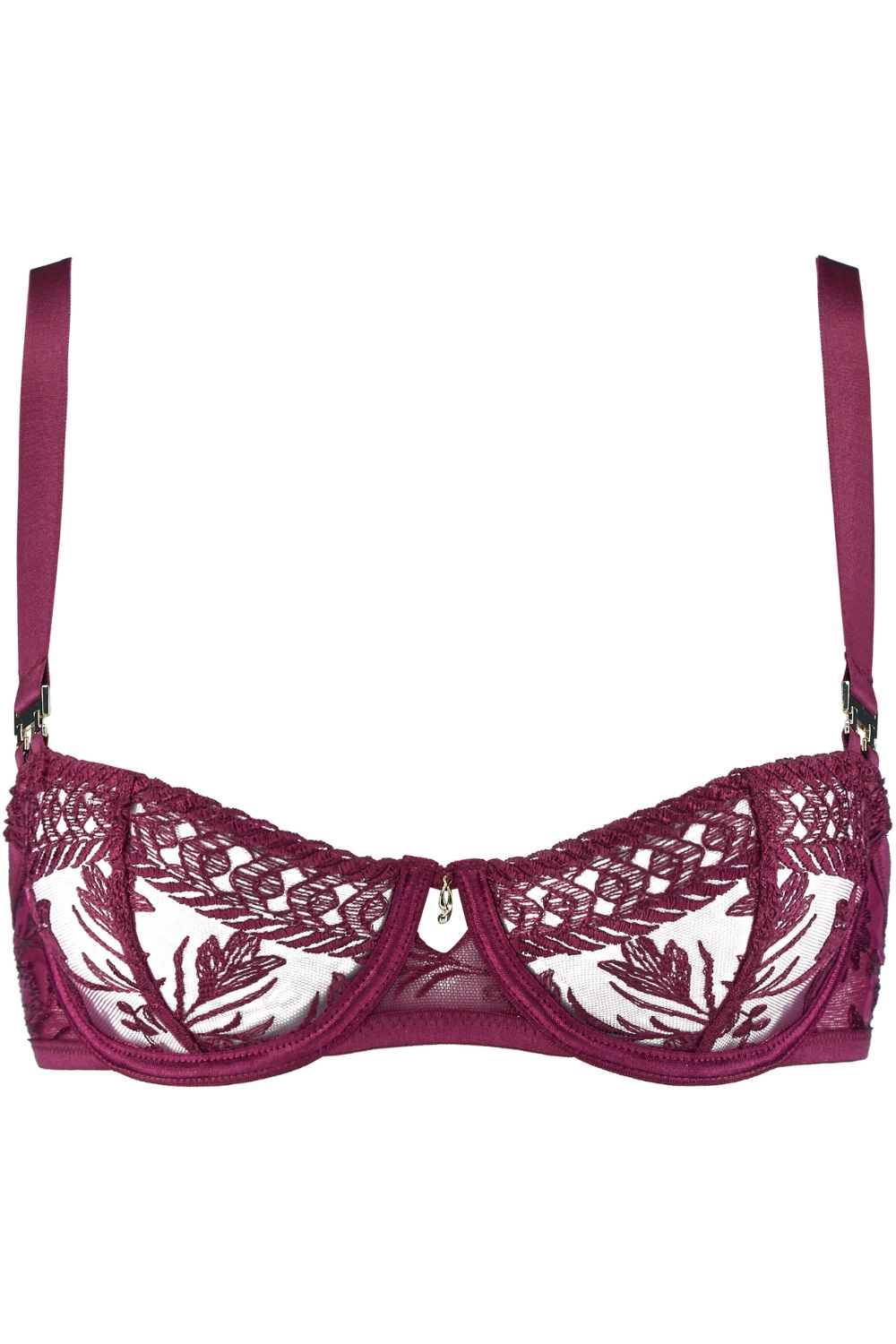 Magnetic Spell Half Cup Bra Crimson Red