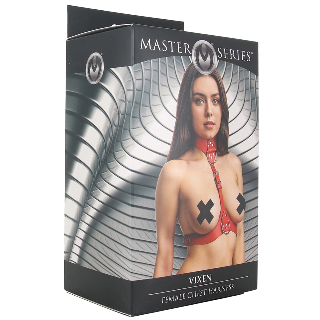 Master Series Vixen Chest Harness in Red
