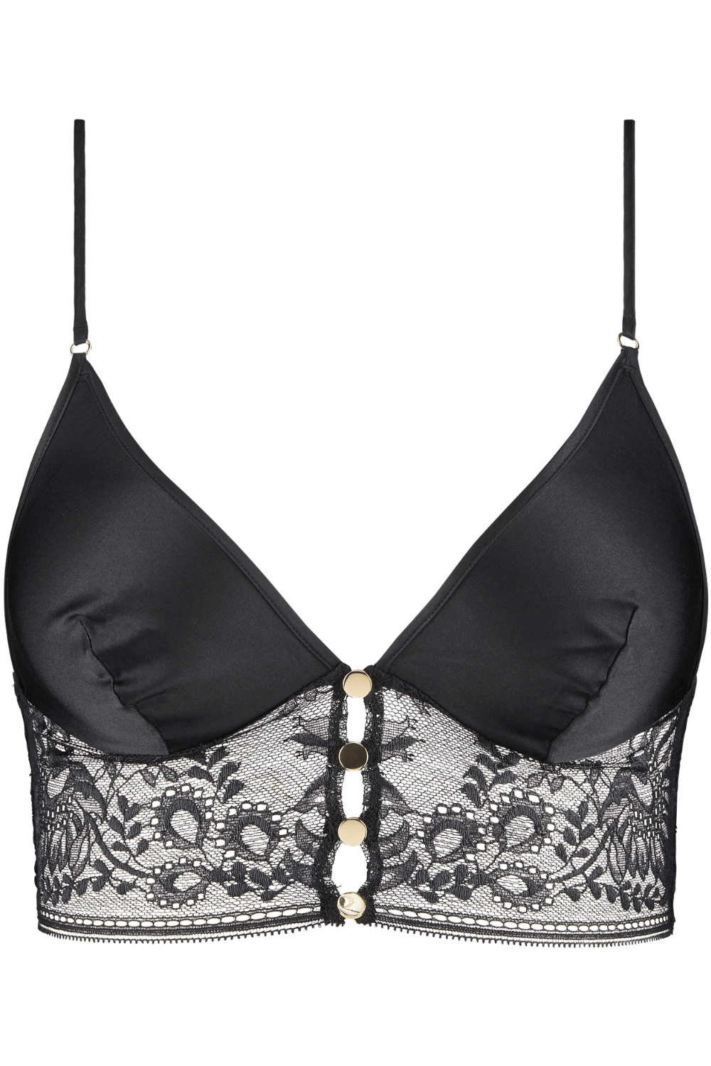 Midnight Whisper Silk Bralette Black