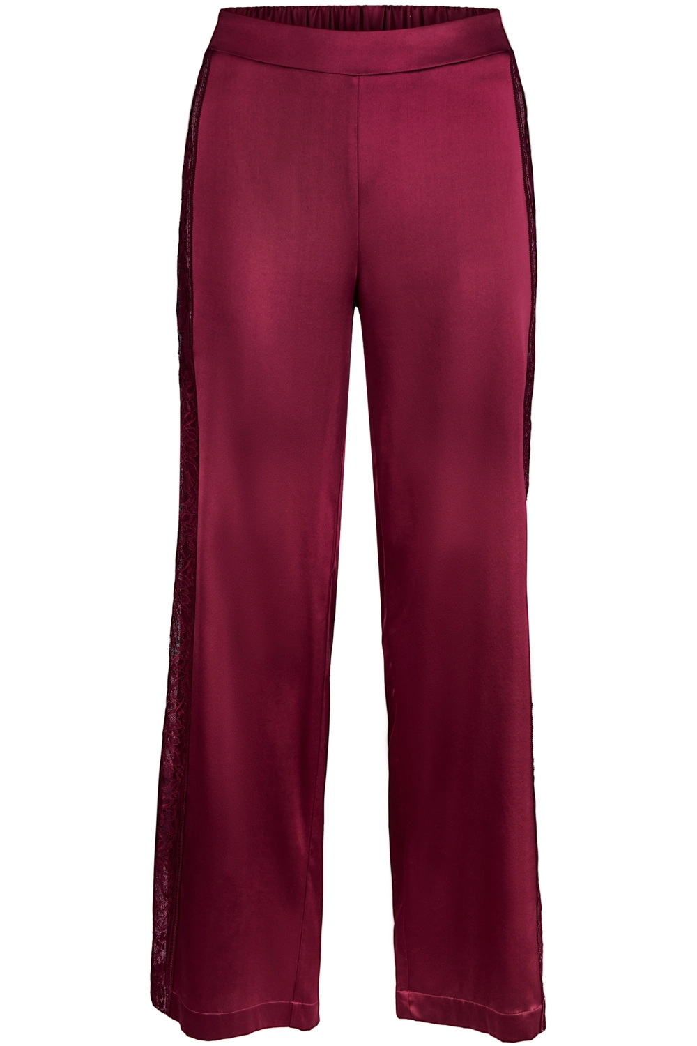 Midnight Whisper Silk Trousers Crimson Red