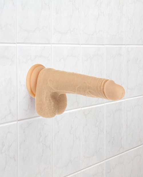 Naked Addiction The Freak 7.5 Inch Rotating & Thrusting Vibrating Dong - Ivory