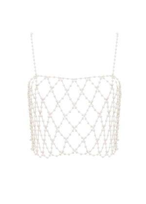 Pearl Crop Cami (Pearl/Gold)