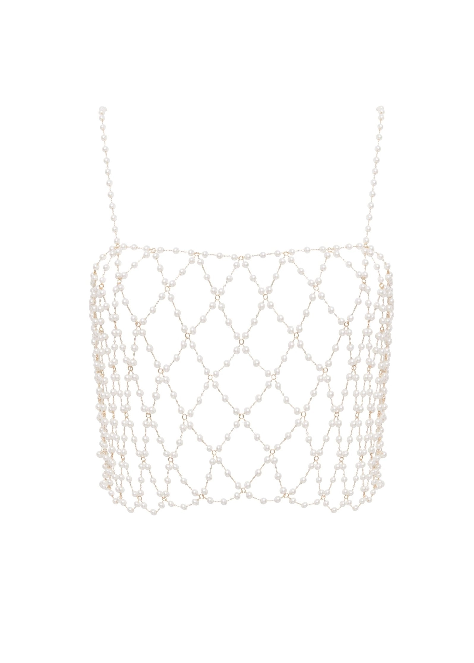 Pearl Crop Cami (Pearl/Gold)