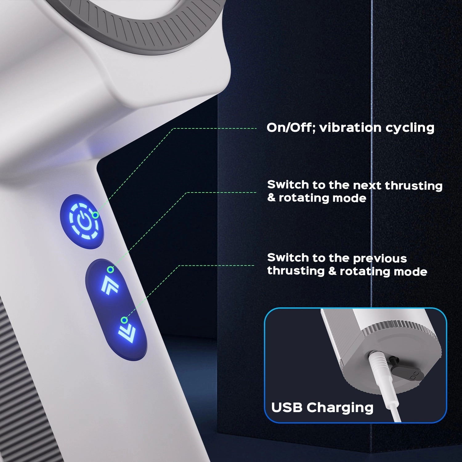 Pulsar - Double-Ended Handheld Vibrating Thrusting & Rotating Automatic Male Masturbator