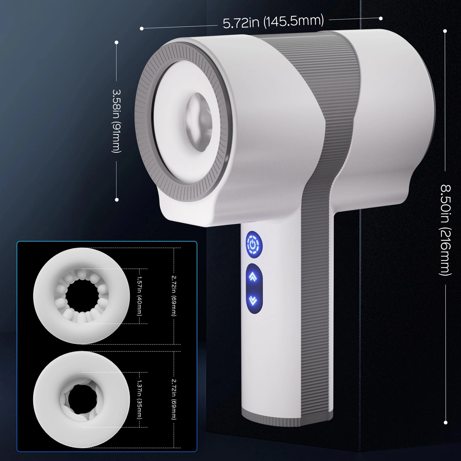 Pulsar - Double-Ended Handheld Vibrating Thrusting & Rotating Automatic Male Masturbator