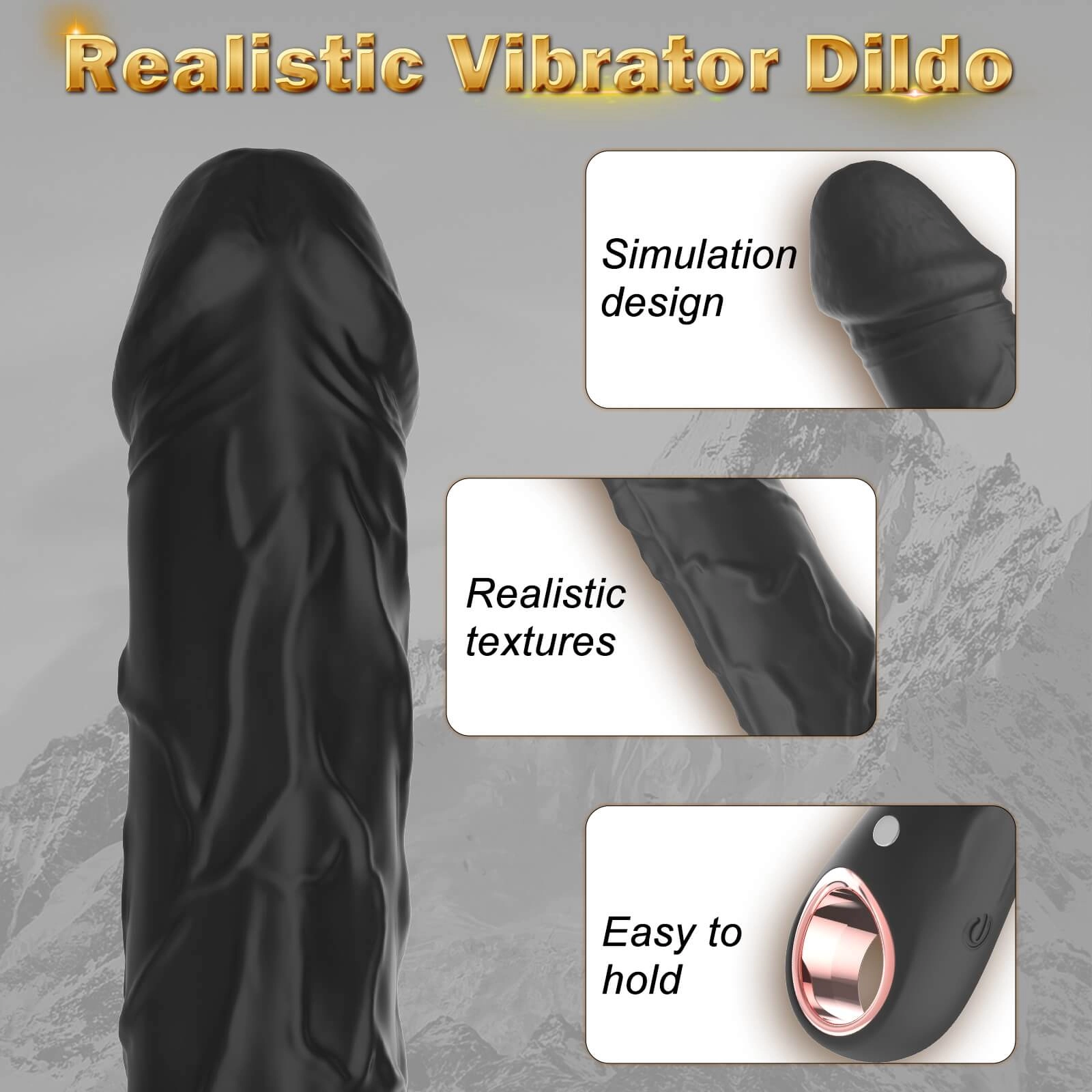 Ravox – G Spot Dildo Realistic Silicone Vibrator Sex Toy