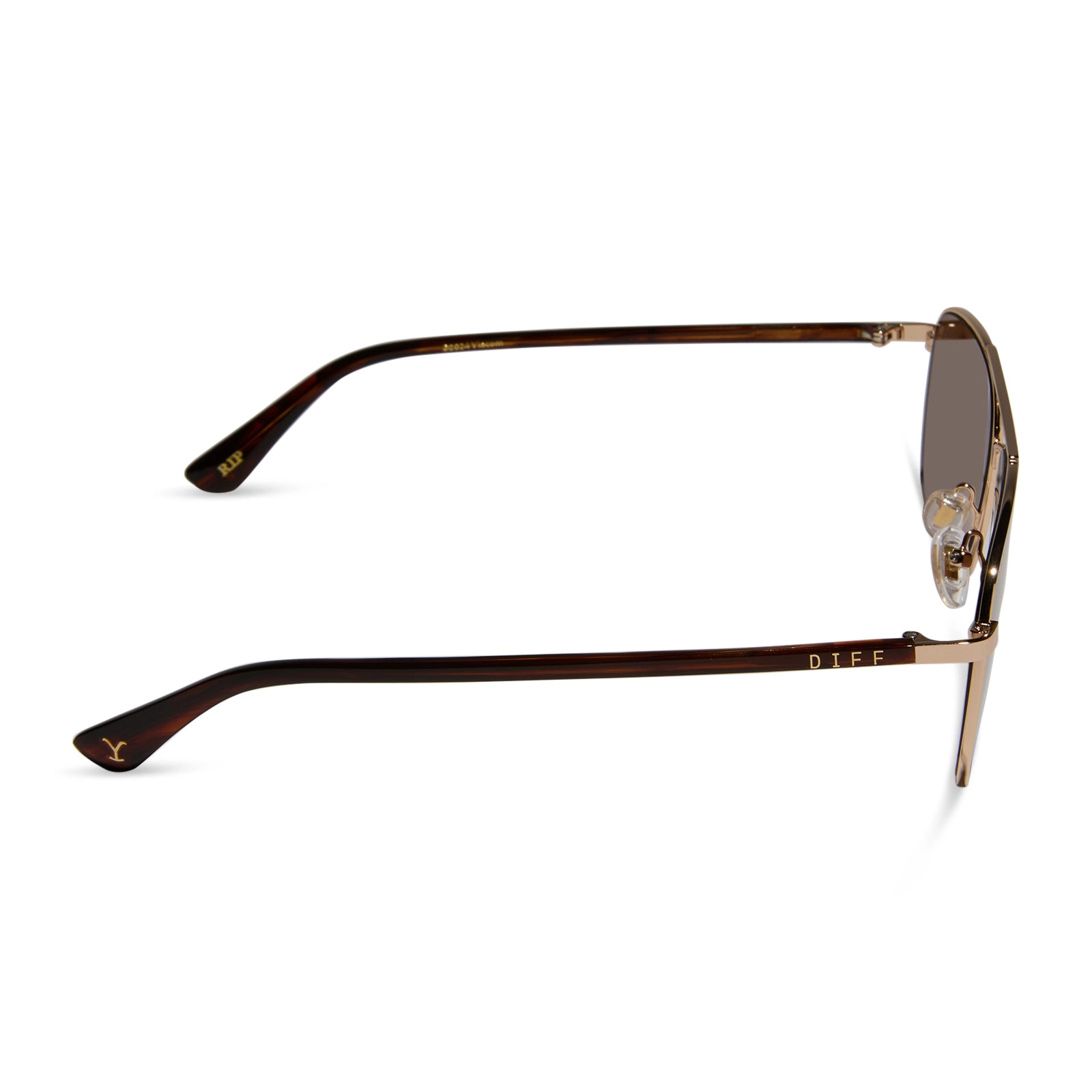 RIP WHEELER - WESTERN GOLD   MARBLED BROWN W BOLD BROWN   POLARIZED SUNGLASSES