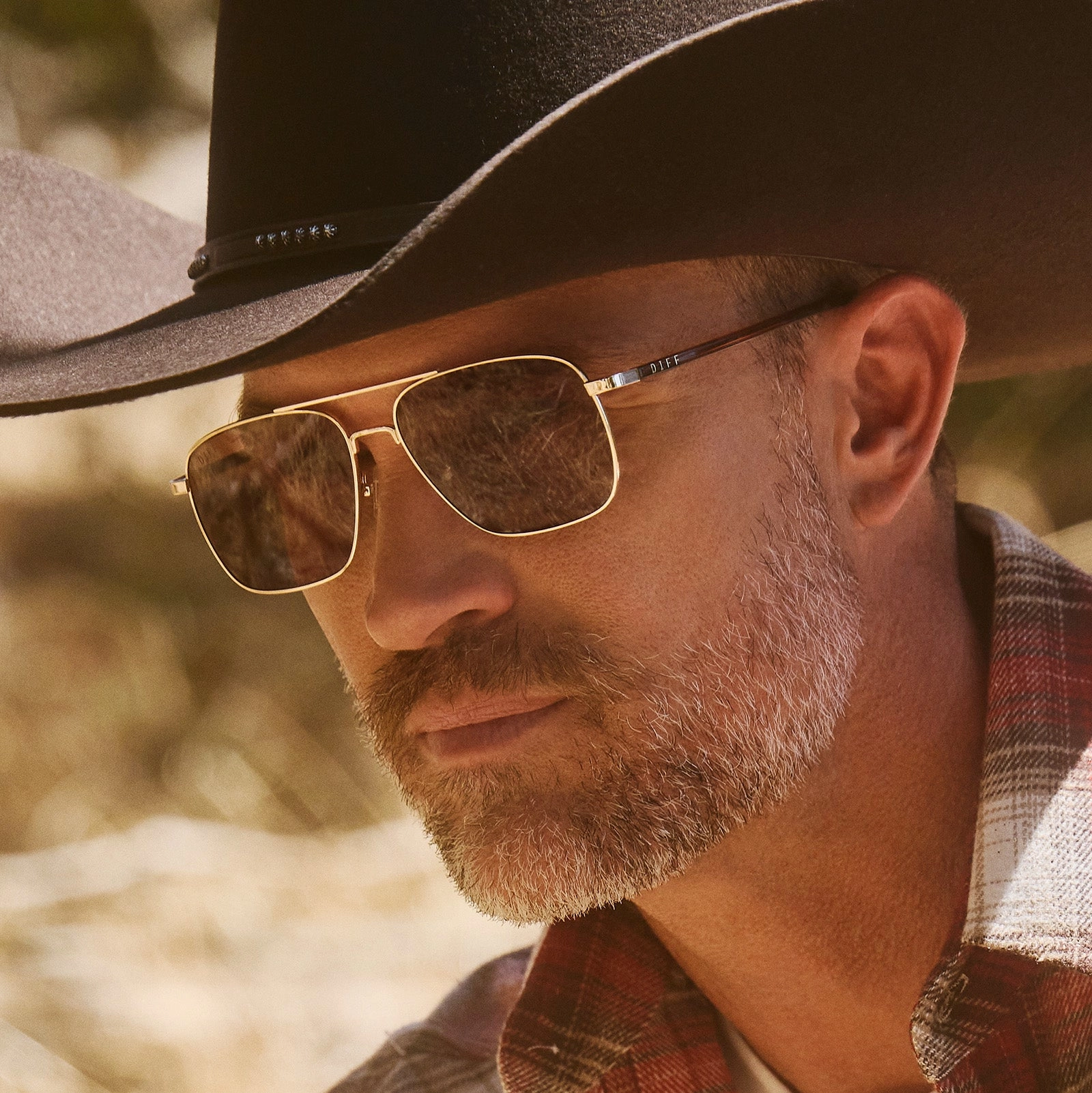 RIP WHEELER - WESTERN GOLD   MARBLED BROWN W BOLD BROWN   POLARIZED SUNGLASSES