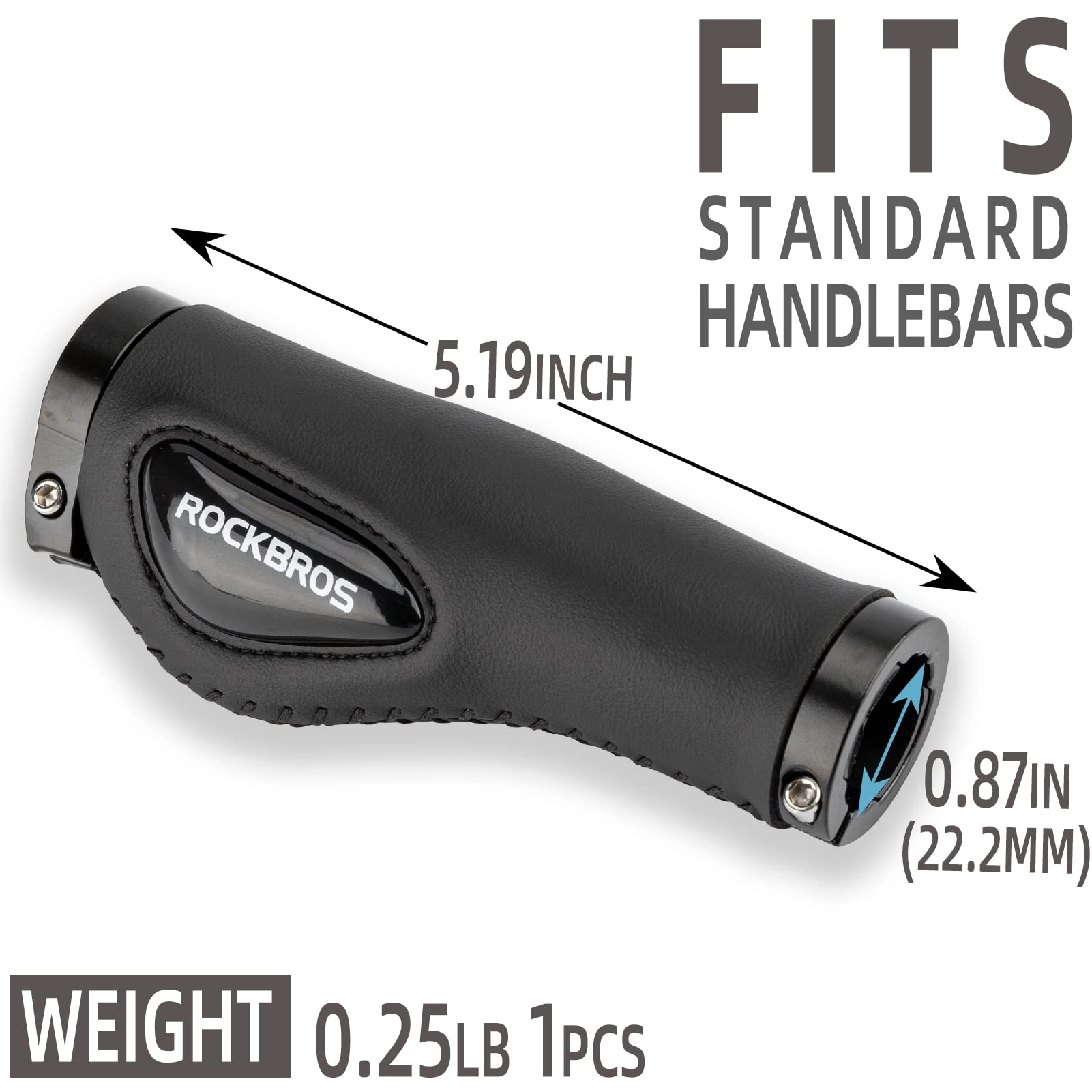 ROCKBROS Bike Handle Grips Ergonomics Design Soft Gel Dual Lock