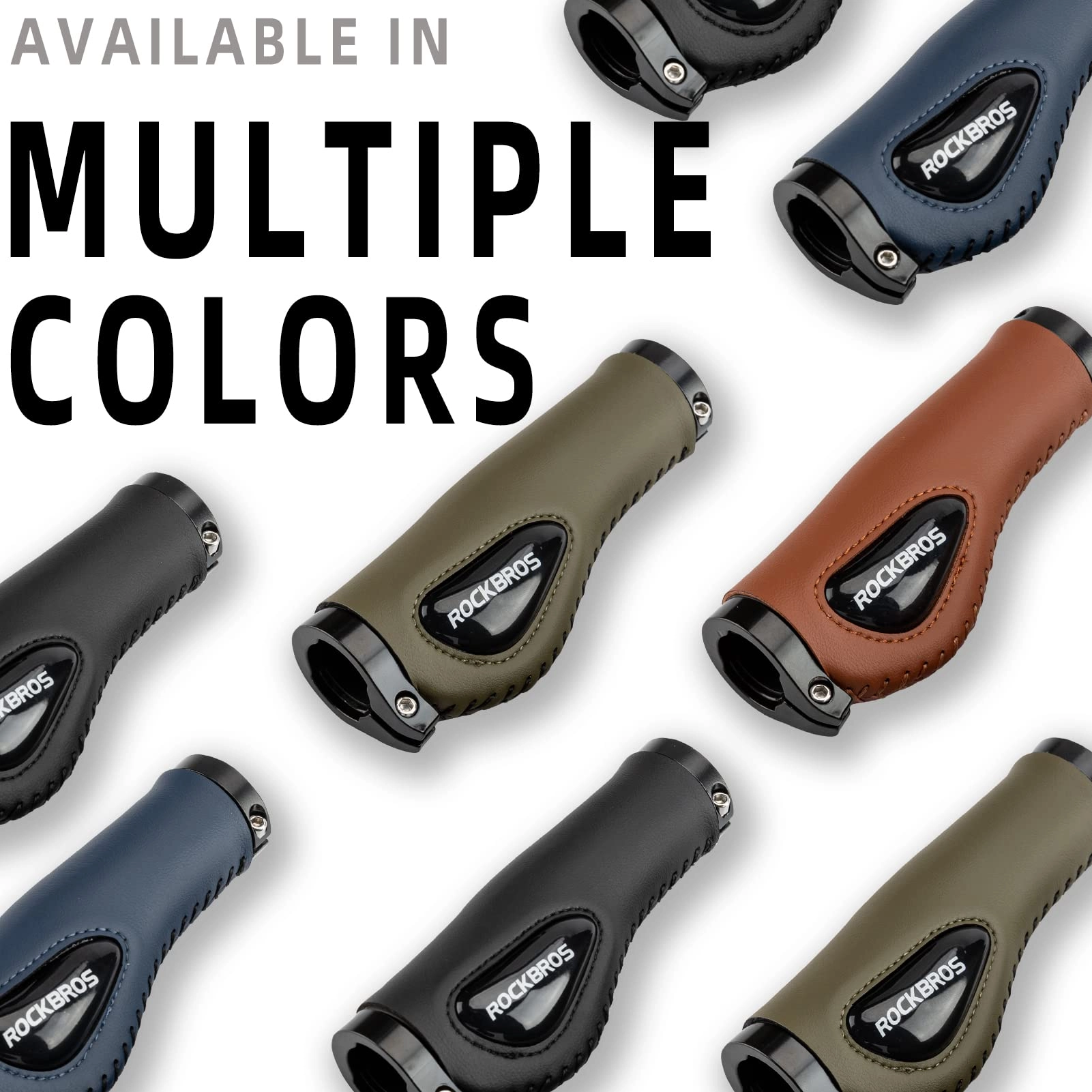 ROCKBROS Bike Handle Grips Ergonomics Design Soft Gel Dual Lock
