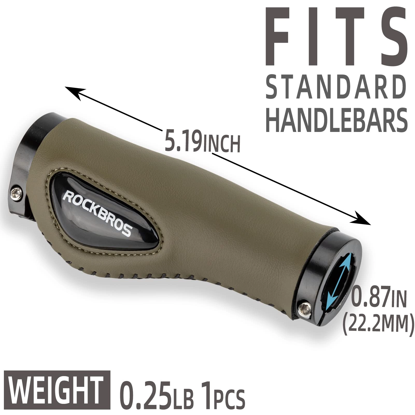 ROCKBROS Bike Handle Grips Ergonomics Design Soft Gel Dual Lock