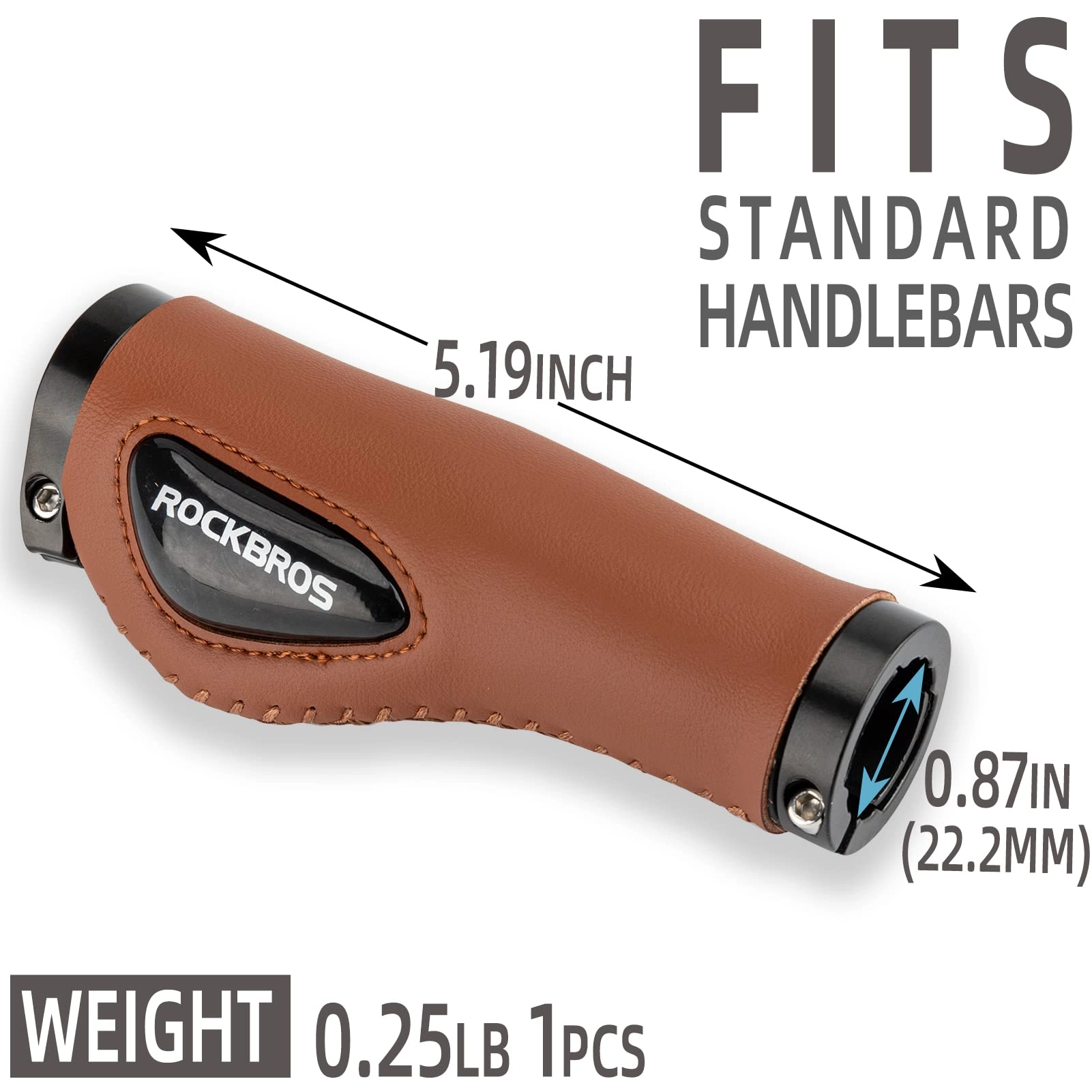 ROCKBROS Bike Handle Grips Ergonomics Design Soft Gel Dual Lock