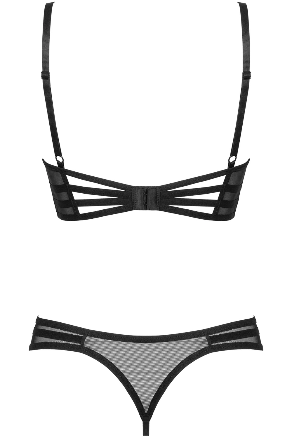 Roxelia Cupless Bra & Crotchless Thong