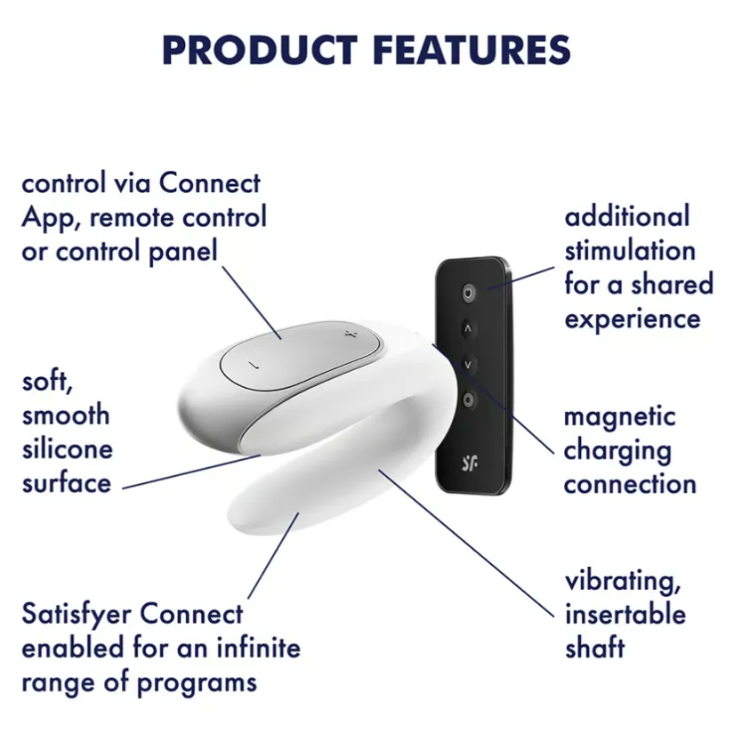 Satisfyer Double Fun Bluetooth App Controlled Couples Vibrator With Remote