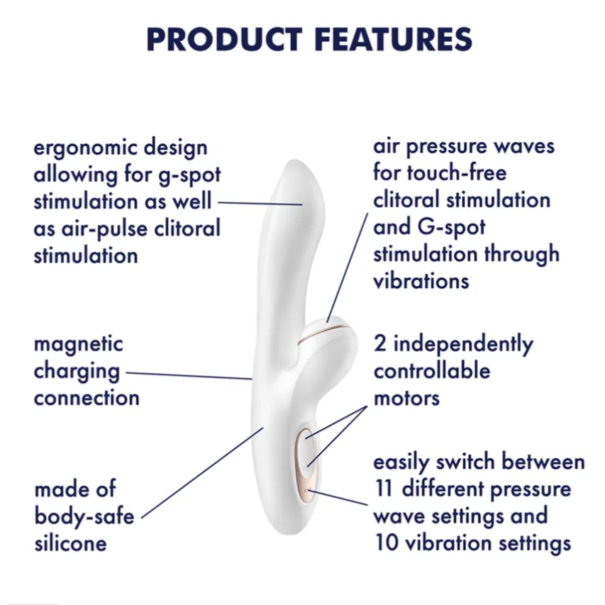 Satisfyer Pro  Air Pulse Clitoral Stimulator & G-Spot Vibrator