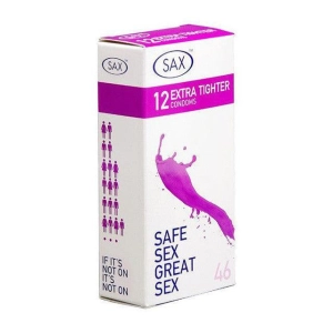 SAX, 46mm Condoms (Extra Tight) - 12 pack