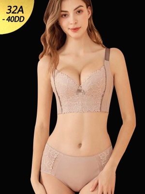 Sexy Lace Push-Up Bra with Side Support