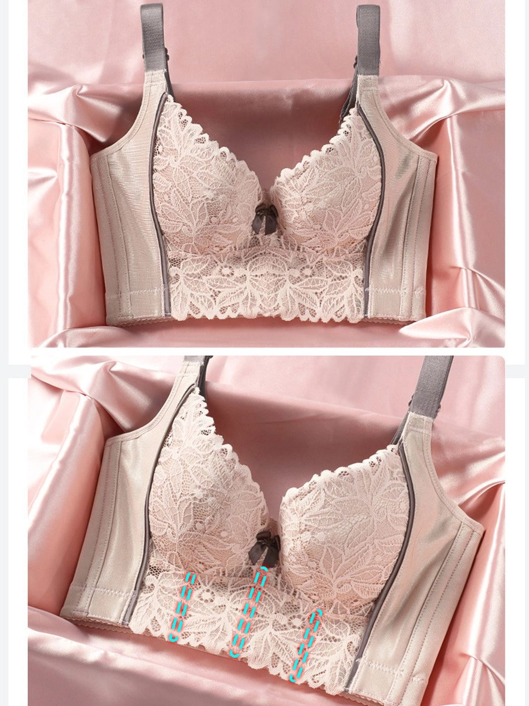 Sexy Lace Push-Up Bra with Side Support