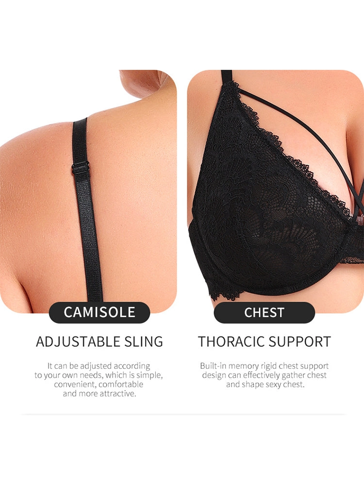 Sexy Lace Push Up Underwire Bra for Women