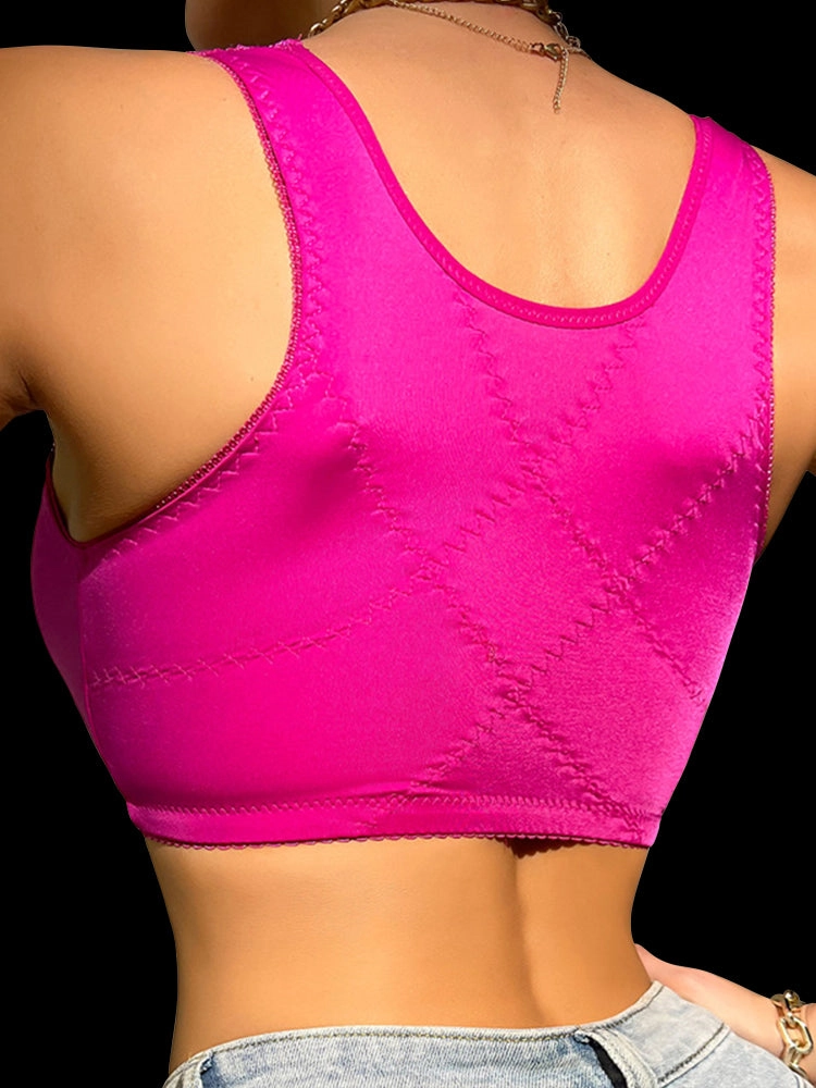 Sexy Thin Lace Wire Free Vest Front Closure Bra