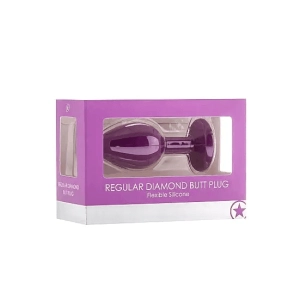 Shots Ouch! Regular Diamond Butt Plug Purple