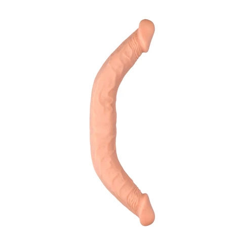 Shots Real Rock Skin Double Dong 18 Inch - Light