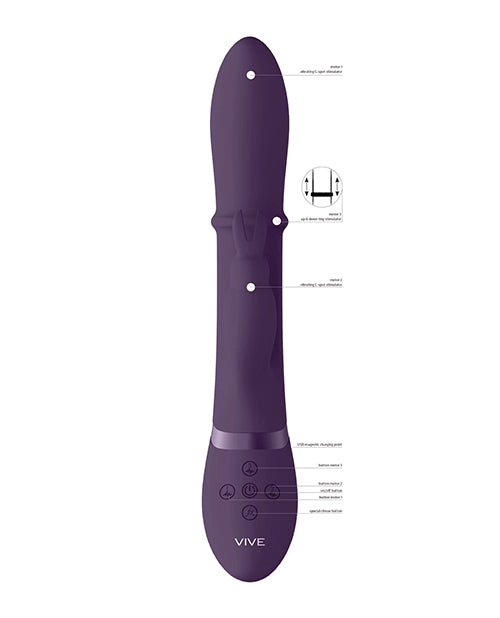 Shots Vive Halo Up & Down Ring G-spot Rabbit In Purple