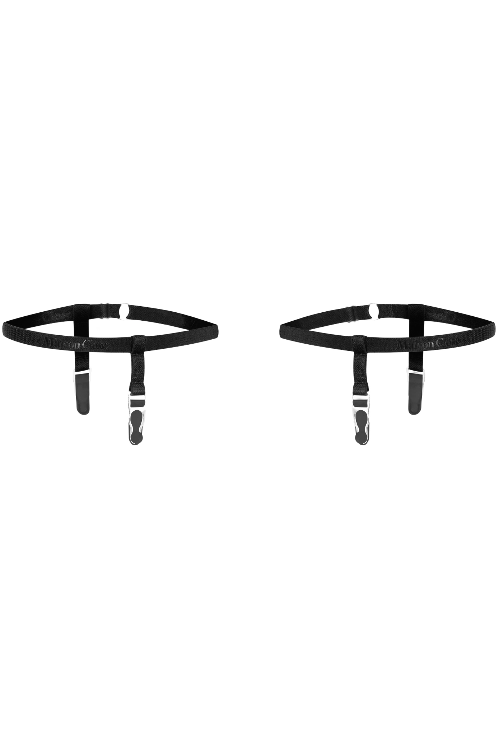 Signature Leg Garters Black/Silver