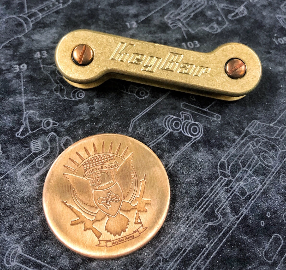 Stonewashed Brass KeyBar