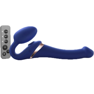 Strap On Me Strapless Multi Orgasm Blue - Small